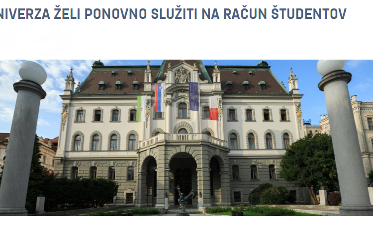 Univerza želi ponovno služiti na račun študentov