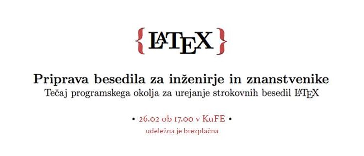Začetni tečaj programskega okolja LaTeX